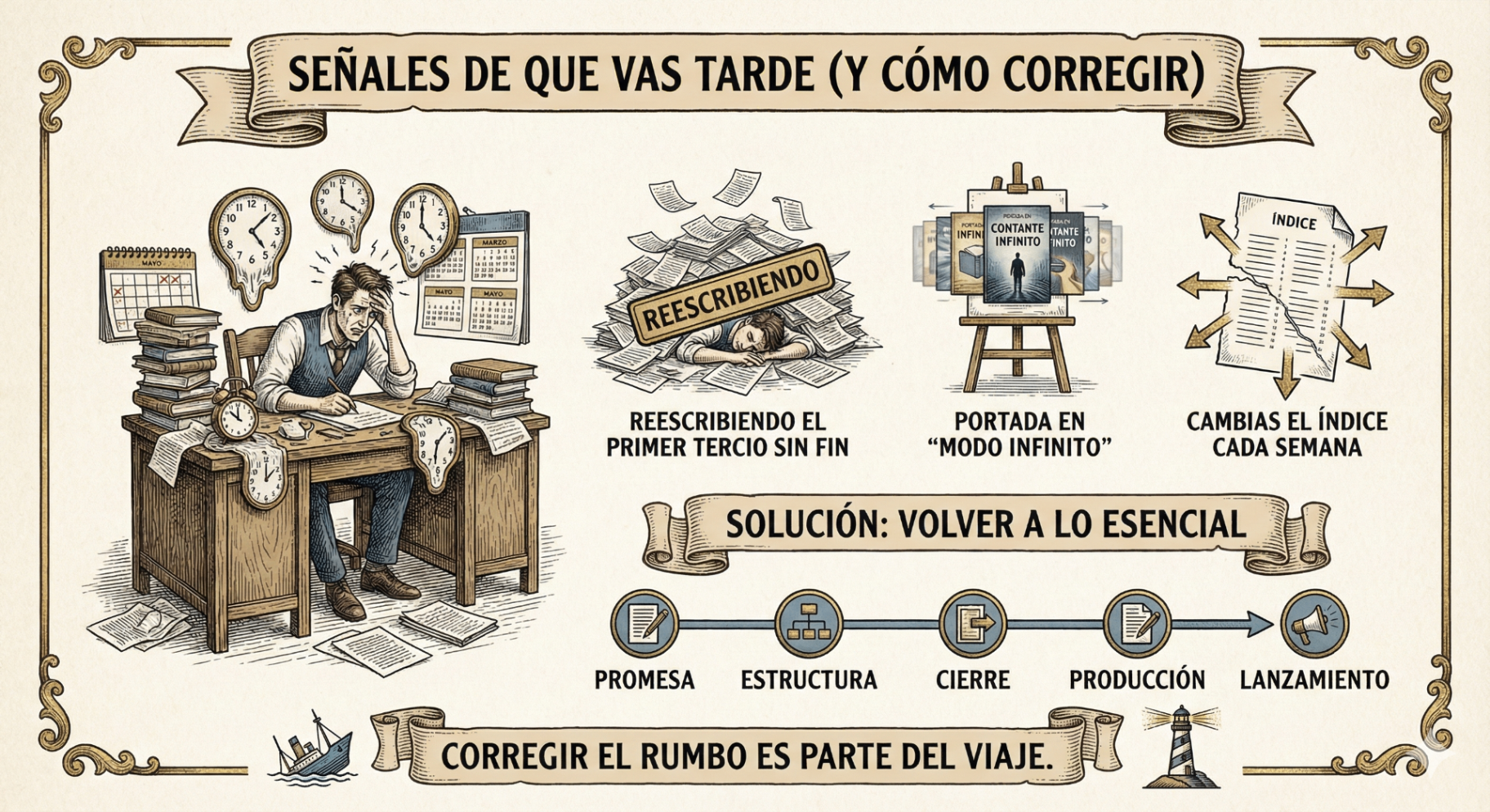 Señales de que vas tarde y cómo corregir el rumbo