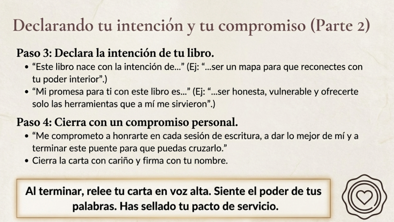Declarando tu intención y tu compromiso (Parte 2)